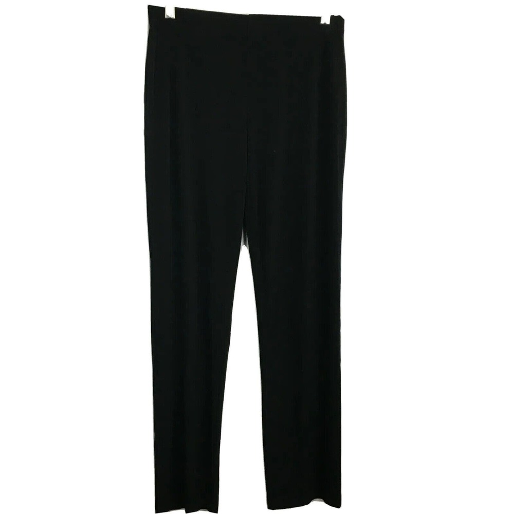 Clara Sun Woo Pants Womens Sz M Black Stretch Knit Wide Leg Casual Dressy Flowy